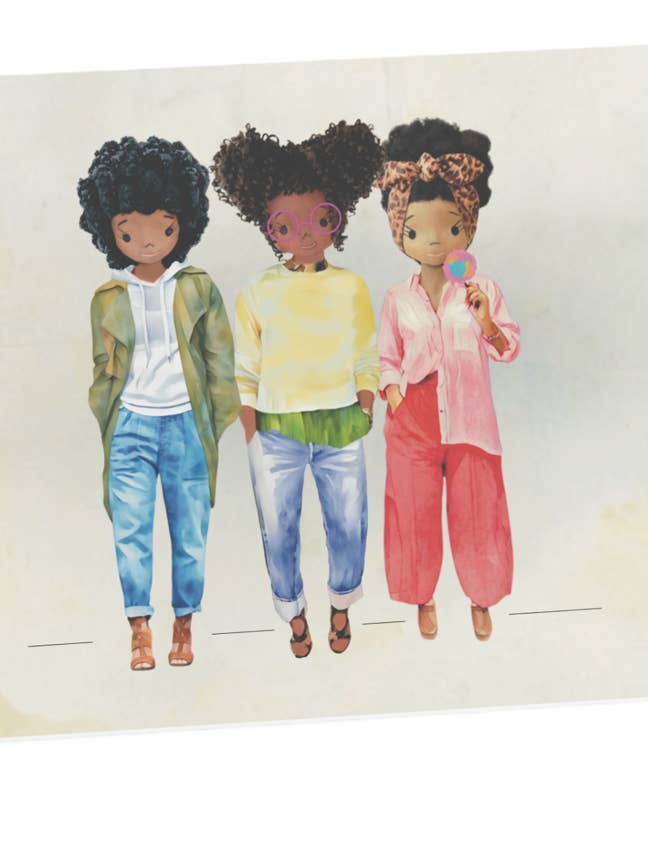 Three Girlfriends - HarperIman Greeting Card for wholesale by HarperIman and Co.