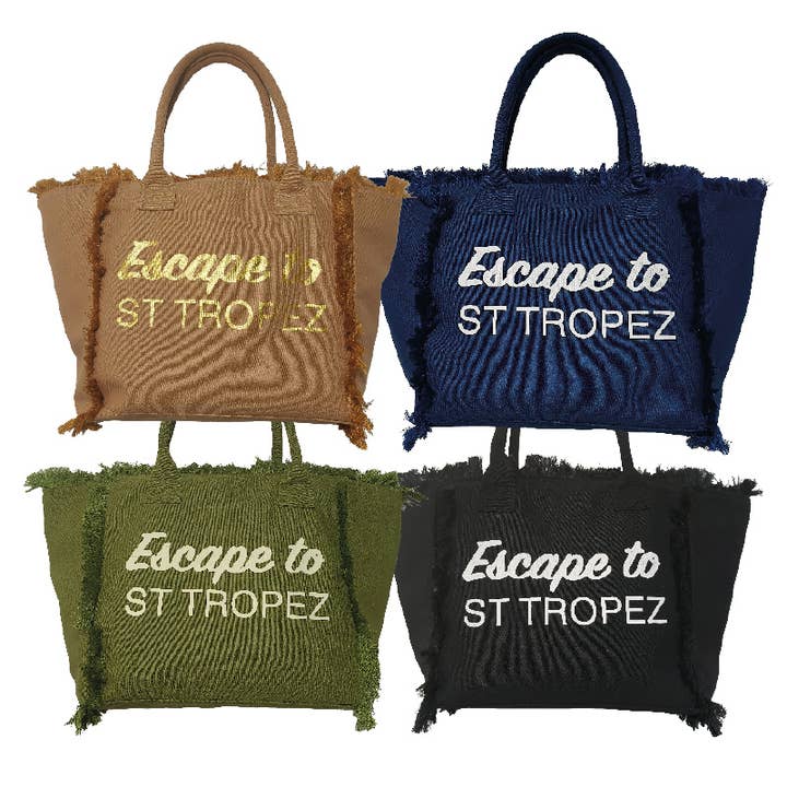 Lot de 12 sacs ANGELIQUE marquage ST TROPEZ pour la vente par Samba de roda