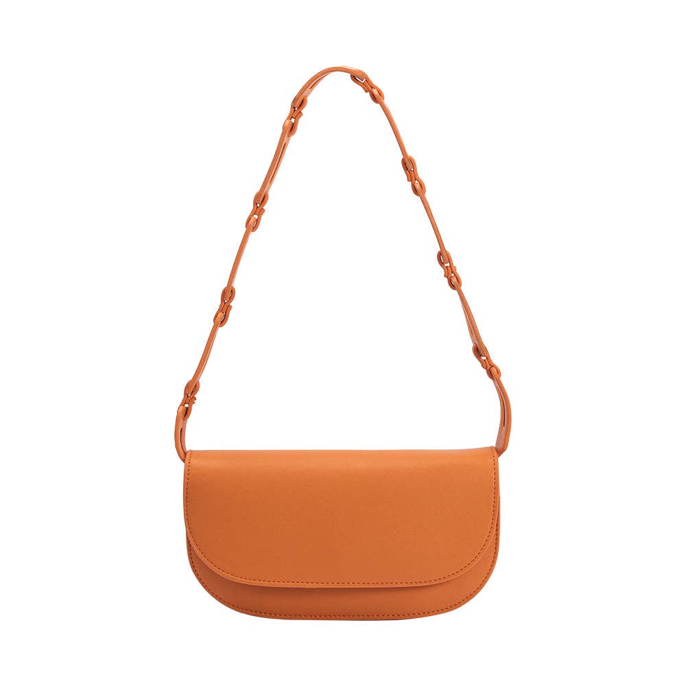 Melie Bianco - Vente Sac porté épaule – femme - Sac à bandoulière vegan recyclé Inez Orange1