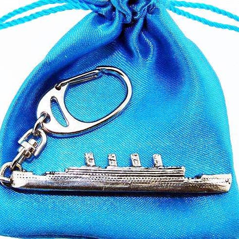 Titanic 3D Pewter Keyring for wholesale by Pageant Pewter
