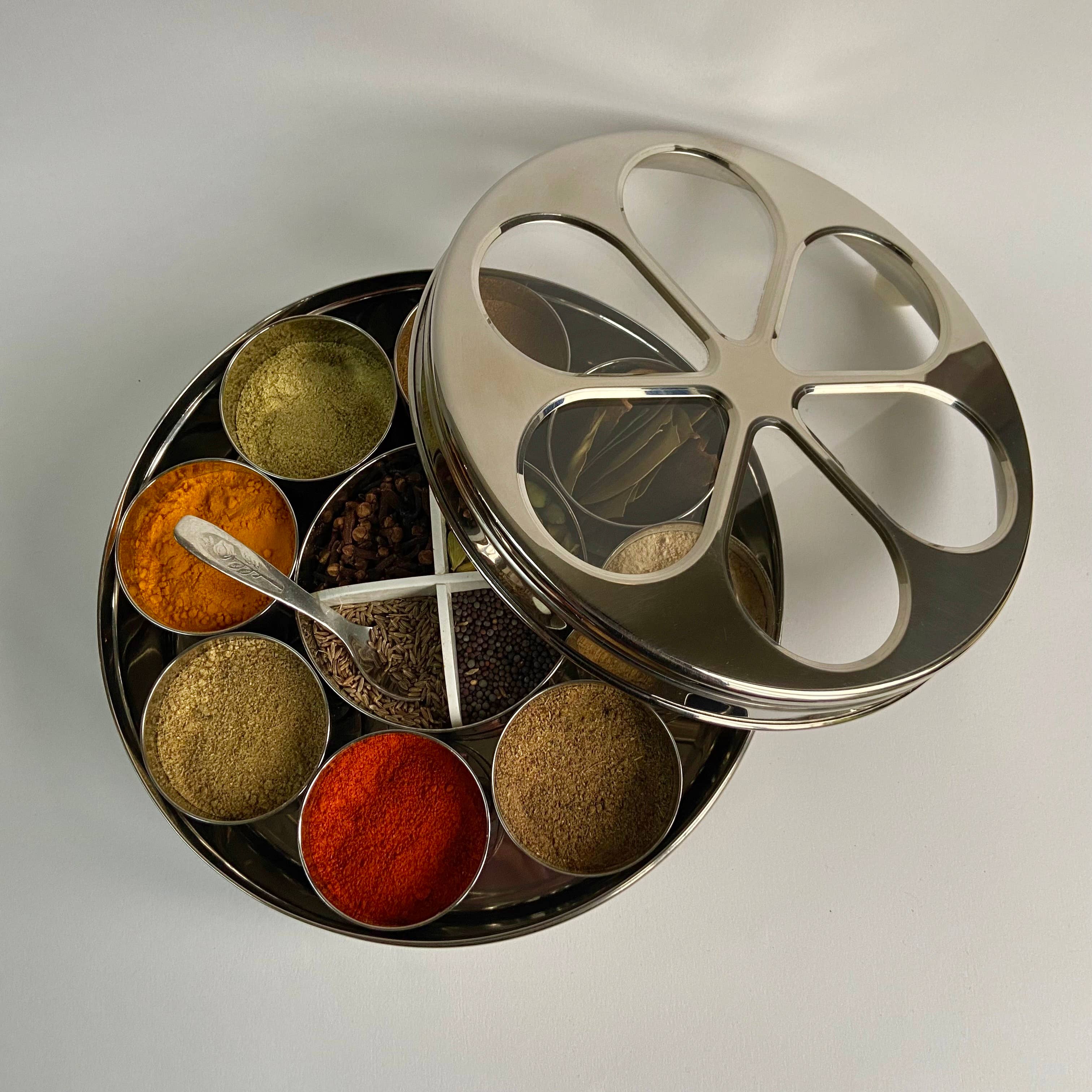 The Three Sisters – wholesale Spice rack – Stainless Steel Spice Tin (option to include 13 spices)4