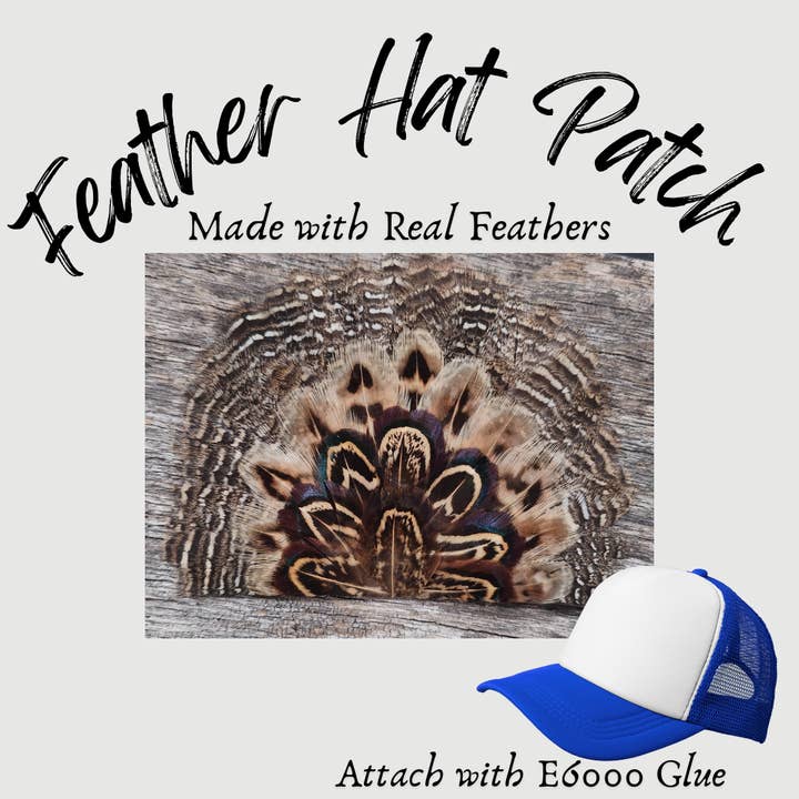 Western Feather Crown Fan Patch DIY Trucker Hat Bar Supplies for wholesale by Funk Town Tees