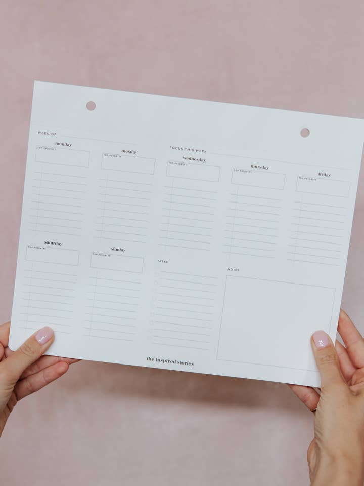 Weekly Notepad Refill - Lined for wholesale by The Inspired Stories