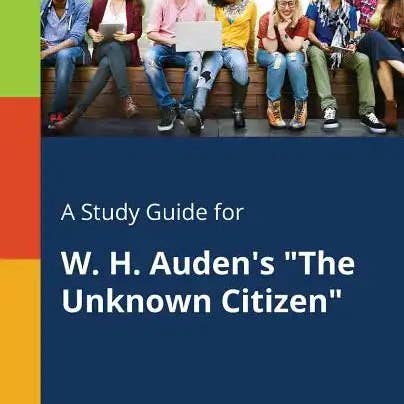 Books by splitShops - Wholesale Book - Adult - A Study Guide for W. H. Auden's "The Unknown Citizen" - Paperback0
