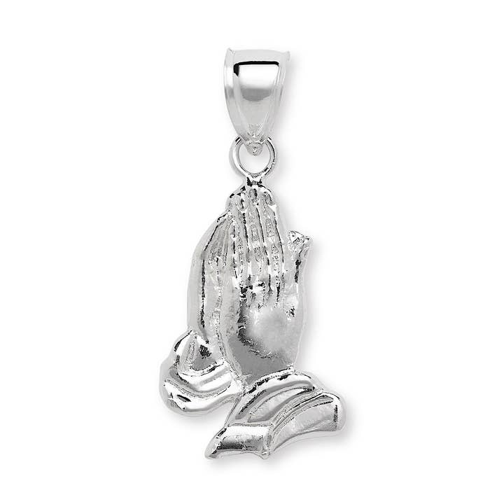 Litet hängsmycke med bedjande händer i .925 sterlingsilver för wholesale av Better Jewelry