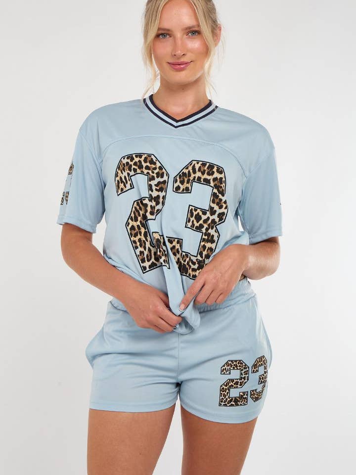AX Labels - Wholesale Top & Short Set (NOT Loungewear) - Women's - Leopard Print 23 T-Shirt With Shorts Co-ord34