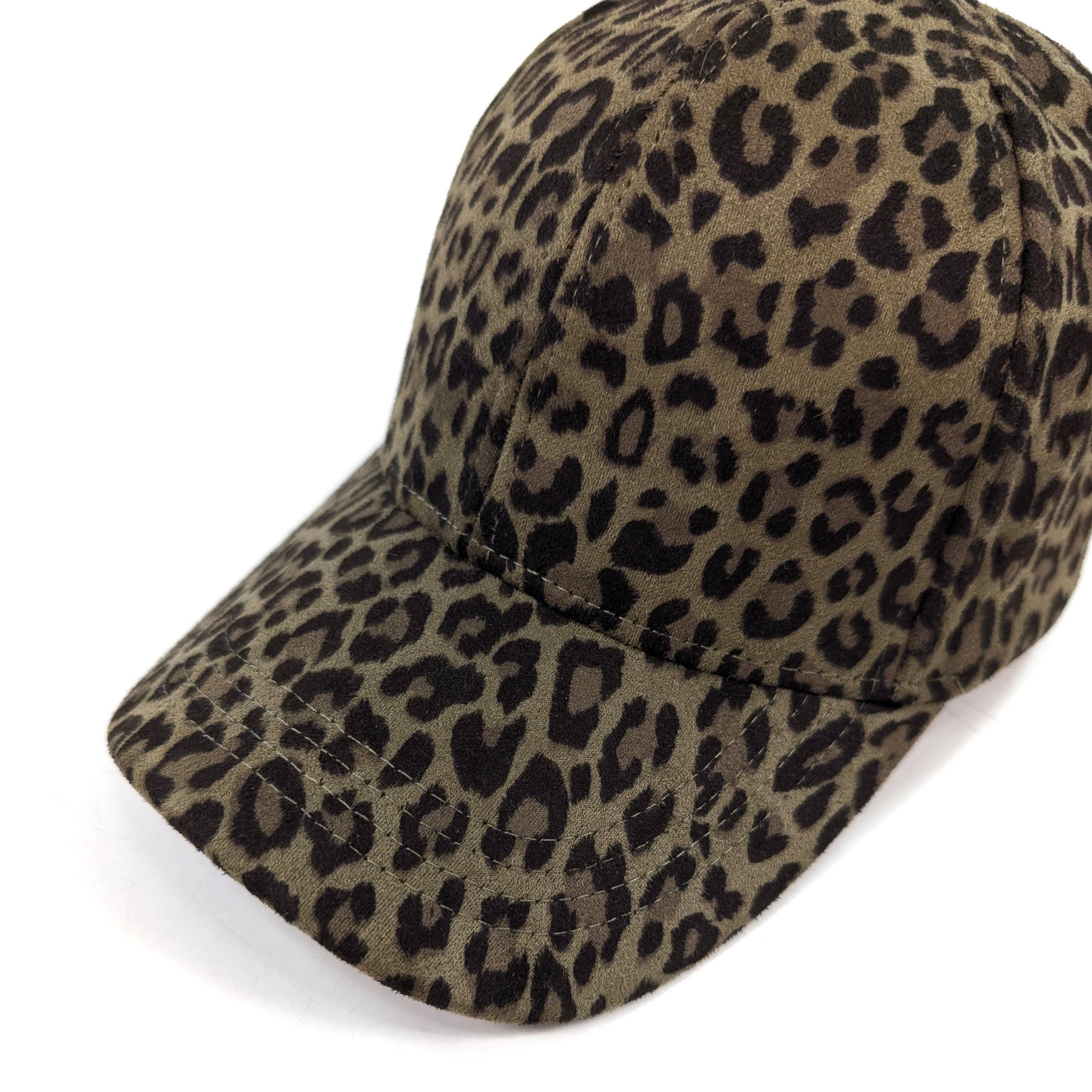 Black Ginger - Vente Casquette de baseball – femme - Casquette toucher velours - Imprimé vert naturel1