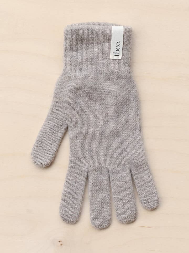 Cashmere & Merino Gloves in Oatmeal Melange for wholesale by TBCo