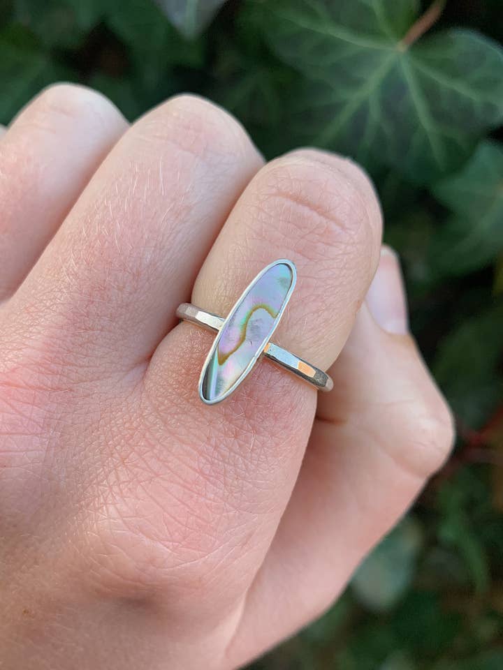 Abalone Ring II for wholesale by June Metal