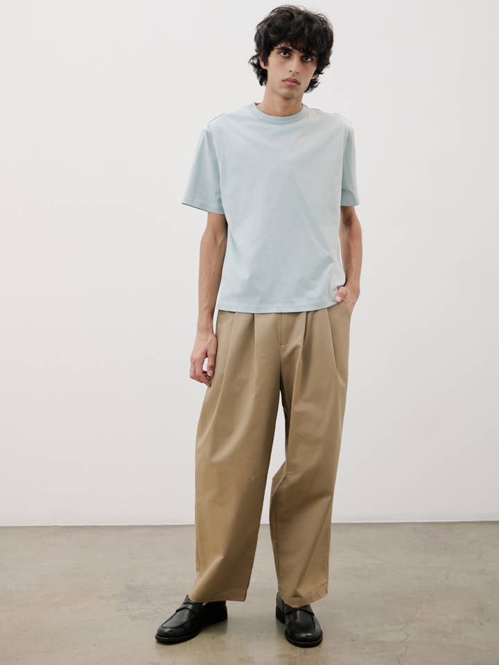 Dennis-byxorna | Plisserade byxor med elastisk midja och pösig passform för wholesale av Common Market