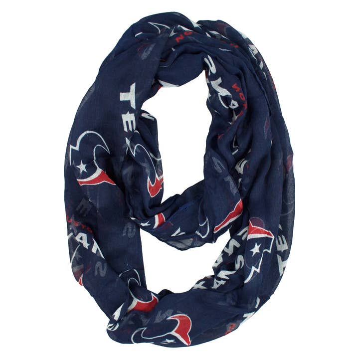 NFL Houston Texans Sheer Infinity Scarf for wholesale by Little Earth Productions