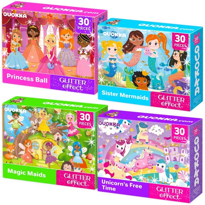 Puzzles for Girls Unicorn | 4XSET 30 Pieces for wholesale by QUOKKA
