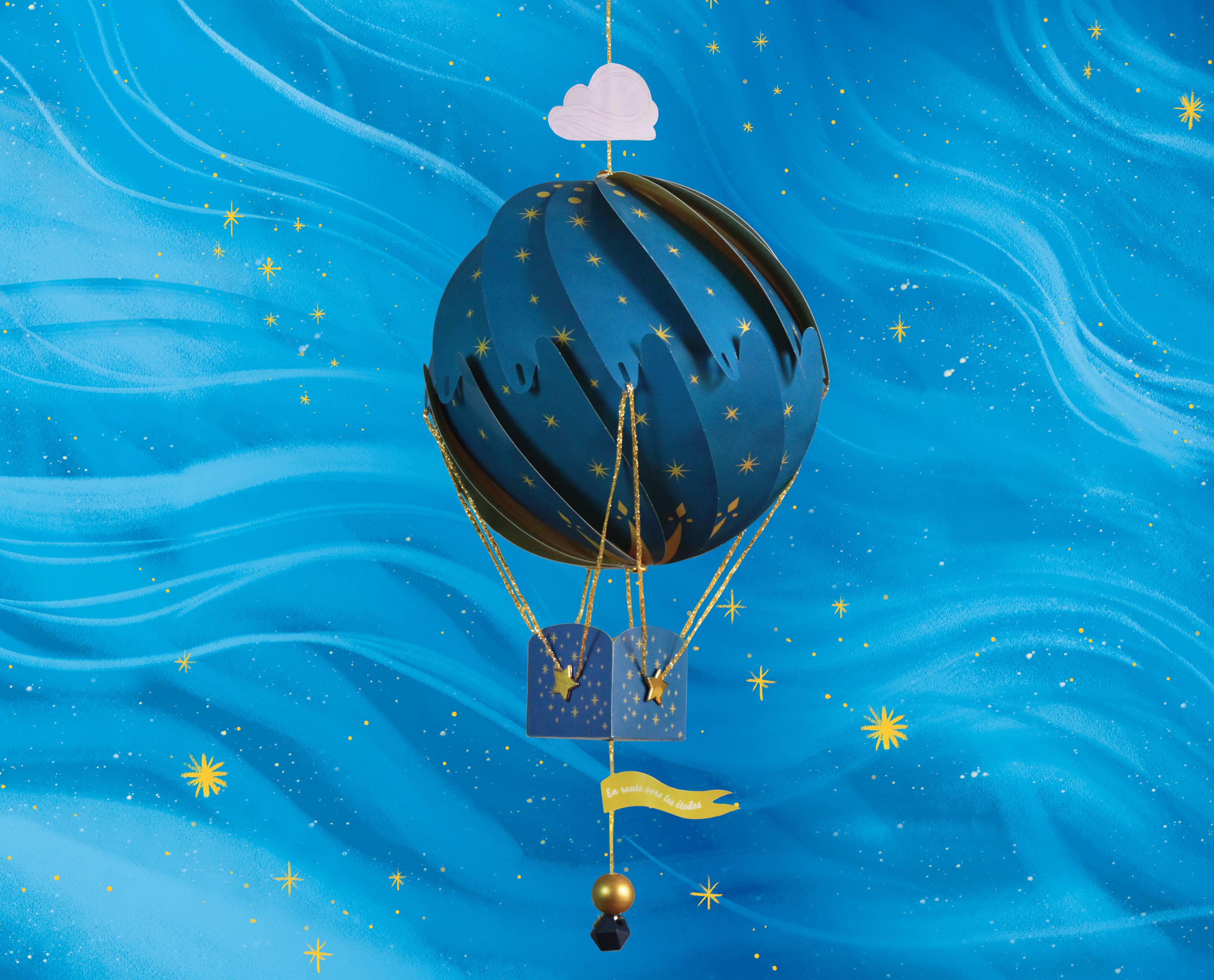 L'Atelier Imaginaire – Großhandel Bastelset – Kinder – DIY Mobile mit Heißluftballon – Bastelset für Kinder1