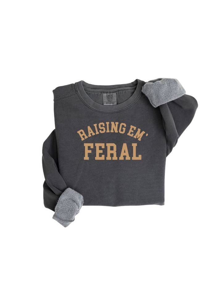 SBG Co. - Wholesale Graphic Sweatshirt - Women's - Raising Em' Feral Pullover3