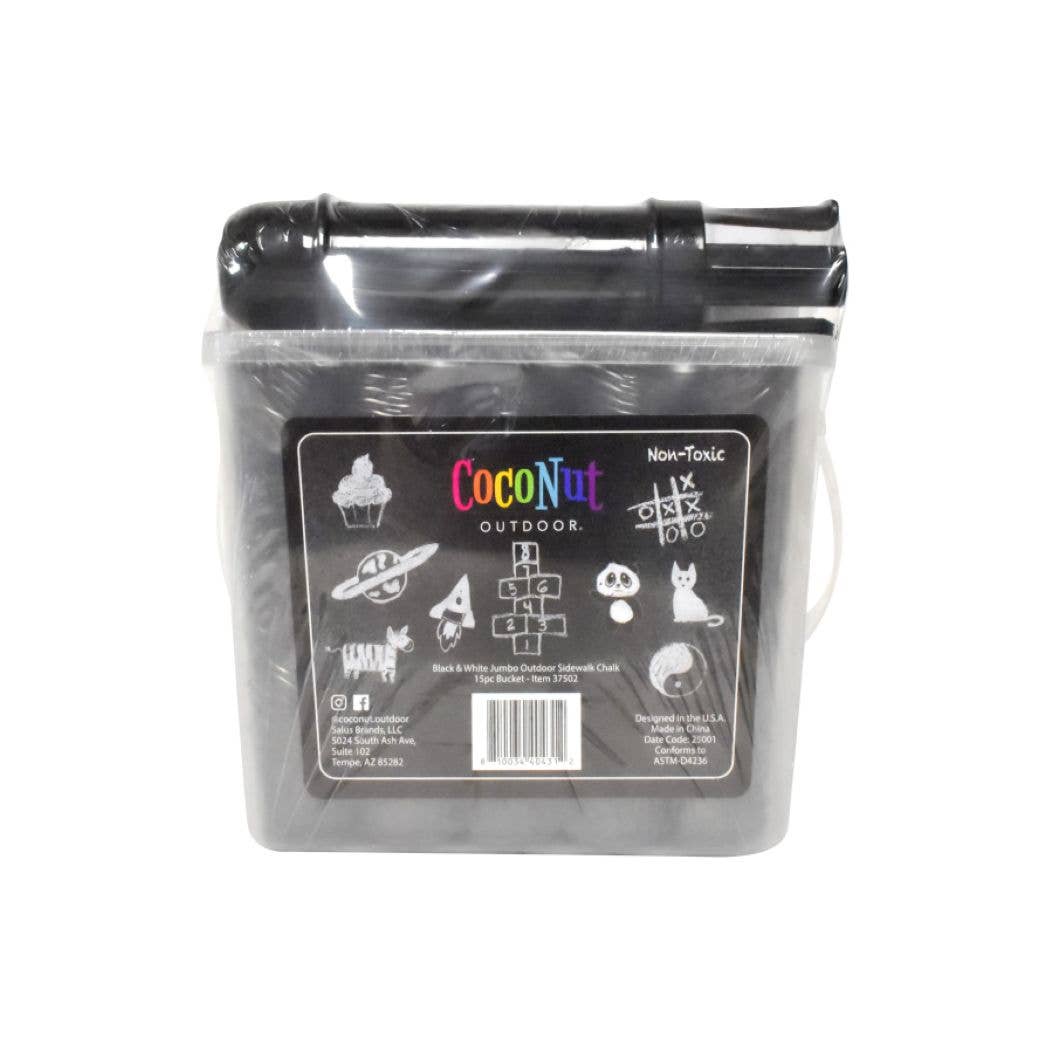 Coconut Outdoor - Wholesale Chalk - Jumbo Outdoor Sidewalk Chalk - 15pc Black & White1