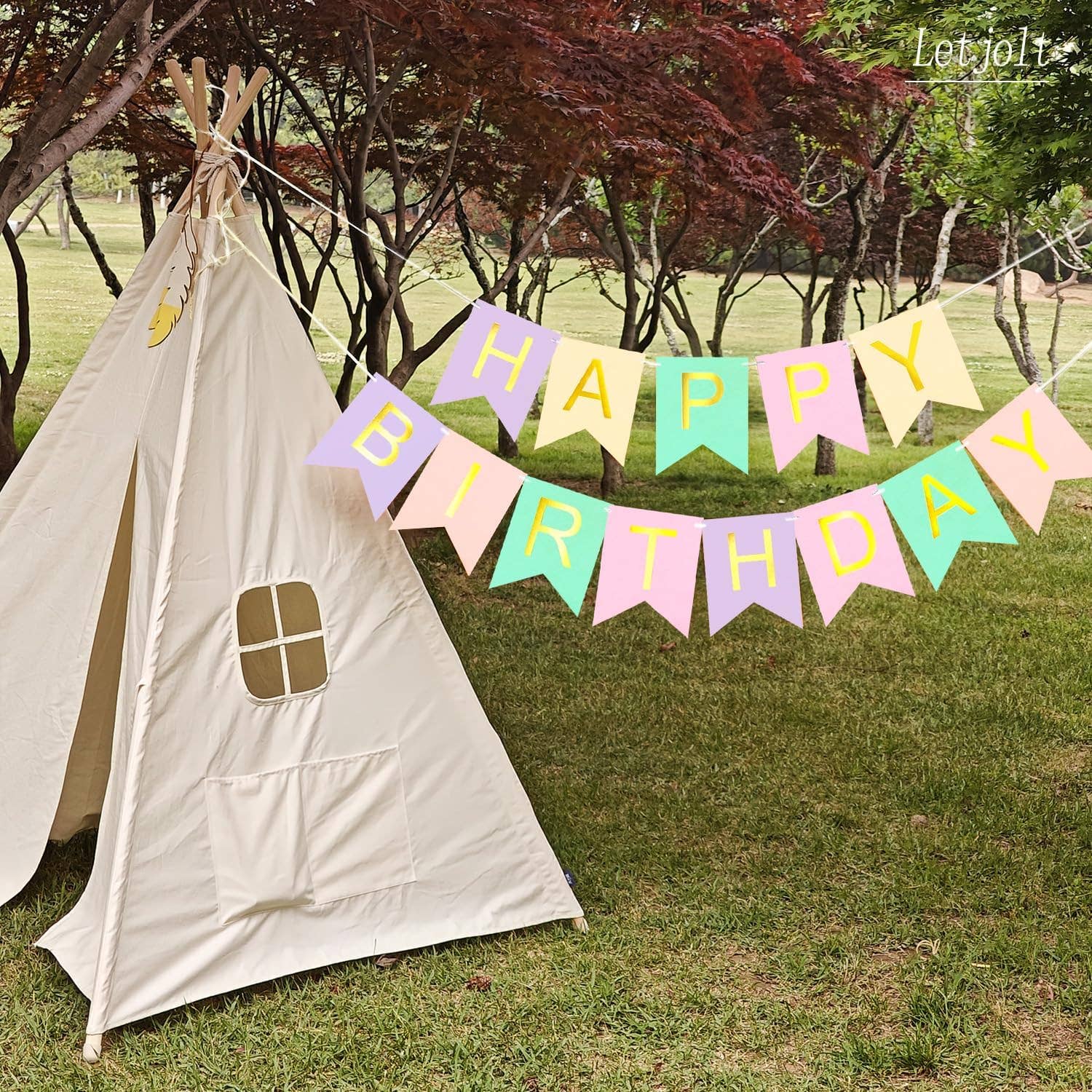 Toyventures – wholesale Party sign/banner – Happy Birthday Banner Birthday decorations Pastel Birthday3