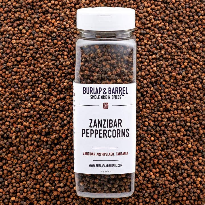 Burlap & Barrel - Wholesale Pepper/Peppercorns - Zanzibar Black Pepper - Foodservice Container Spices