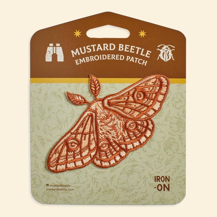 Mustard Beetle - Wholesale Patch - Emperor Moth Embroidered Patch, Iron on Patch