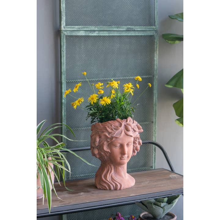 A&B Home Group Inc. - Wholesale Plant Pot - 8x9x11.5" Grecian Muse Cement Planter2