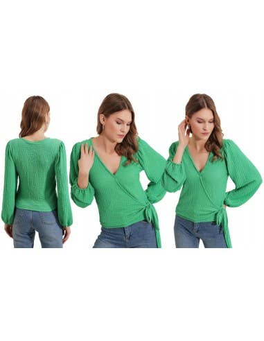 Mani Textile - Wholesale Blouse - Dames - Cache Coeur hemd - Groen8