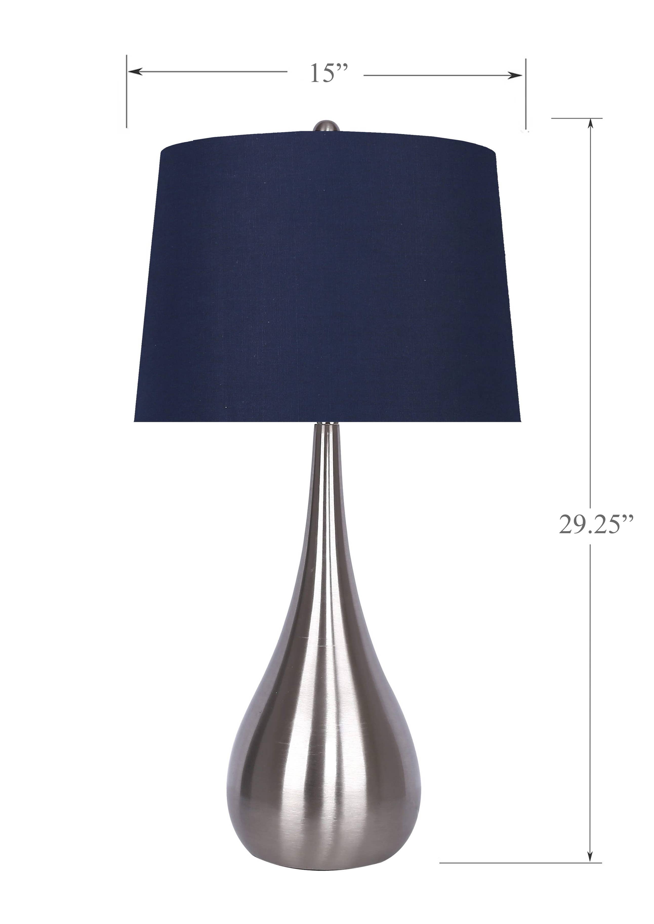 LumiSource and Grandview Gallery - Wholesale Accent/Desk Lamp - 29" Pebble Metal Table Lamps Teardrop Linen Shades (2PK)36