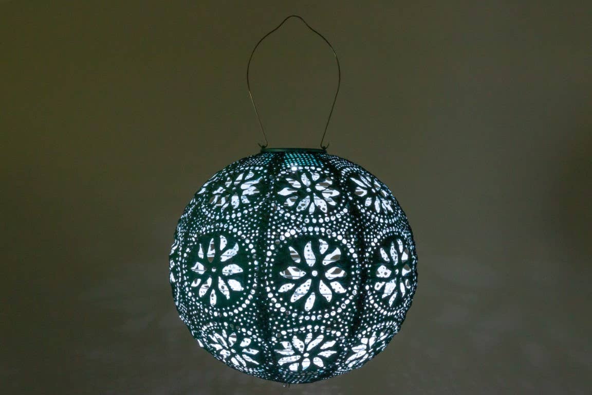 Allsop Home & Garden - Wholesale Outdoor/Lawn Light - Stella Boho 12" Globe Solar Lantern - Mineral Grn3