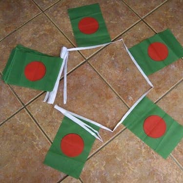 6m 20 Bandeira Bangladesh Bunting por atacado de Worldwide Flags Ltd