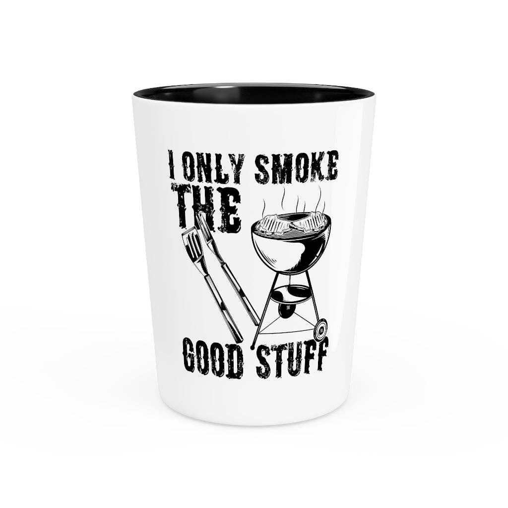 Zwart Shot Glass Party Ceramic Tequila Hilarisch grillen BBQ Gevogelteworst Ketogene Foodie Lover Humoristische barbecue-eiwitfeestliefhebbers voor groothandel op Faire0