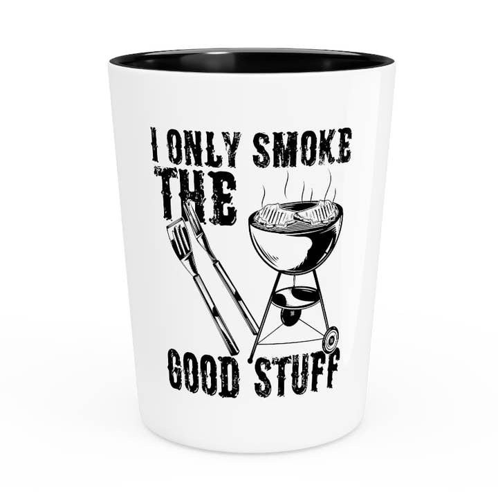 Black Shot Glass Party Ceramic Tequila Hilarious Grilling BBQ Poultry Sausage Ketogenic Foodie Lover Humorous Barbecue Protein Party Enthusiasts for wholesale on Faire0