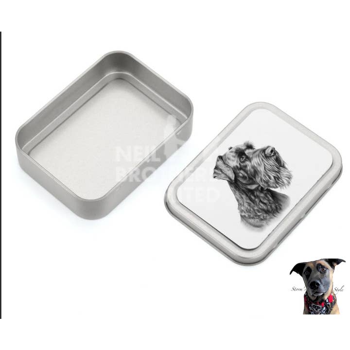 Storms Style - Wholesale Pet Treat Jar - Dog - Black and Grey Small Dog Metal Treat Tin - lots of breeds42