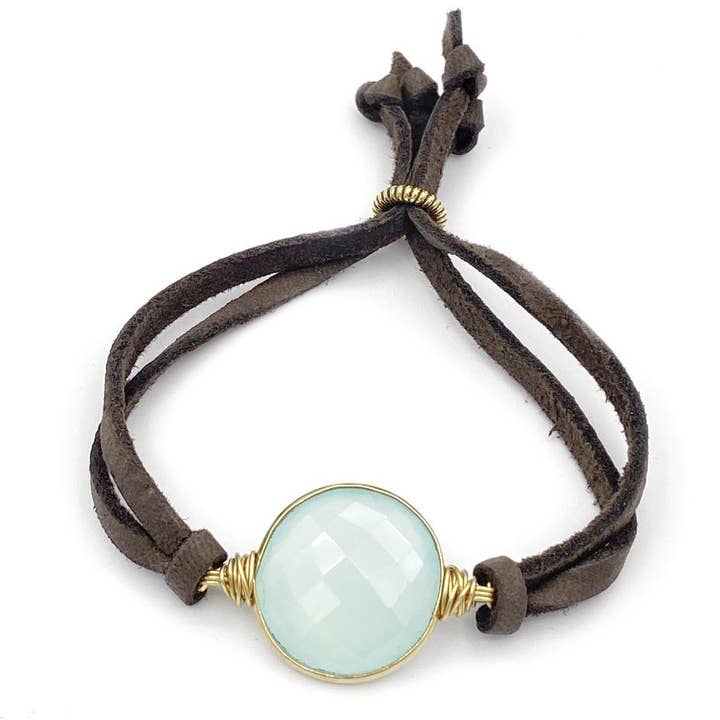 Helena Bracelet Chalcedony Round for wholesale by Alexia Viola Napa Valley