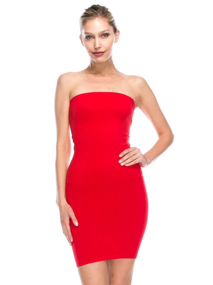 KurveShop - Wholesale Dress - Women's - Kurve Women’s Strapless Mini Dress, Tube Top Slip, UPF 50+17