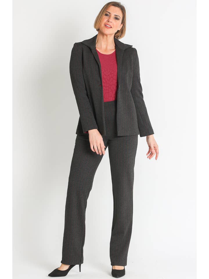 LOURDES CASTILLO - Wholesale Suit Pants - Women's - 372400L PINSTRIPE TROUSERS4