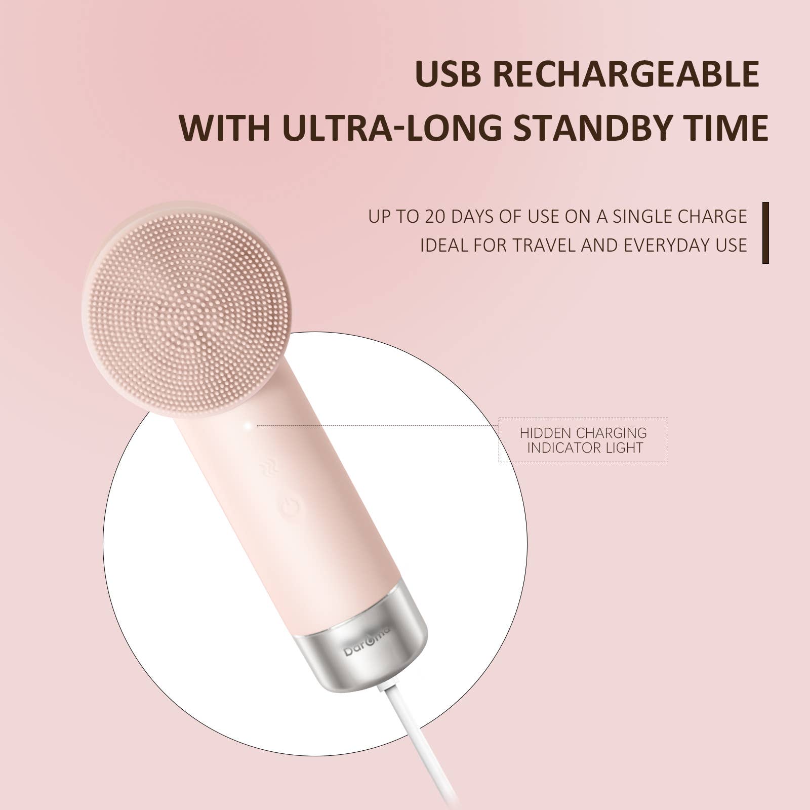 DAROMA - Wholesale Electronic Skincare Device - Electric Facial Cleansing Brush & Face Scrubber - 2-in-16