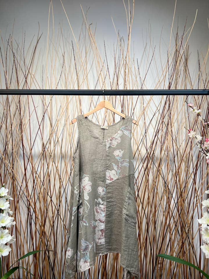 L'Emotion - Wholesale Tunic - Women's - 100% linen tunic with floral print