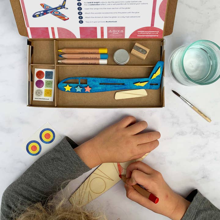 Cotton Twist (WE PREPAY ALL US DUTIES) - Wholesale DIY Craft Kit - Kids - Plane Craft Kit Activity Box1