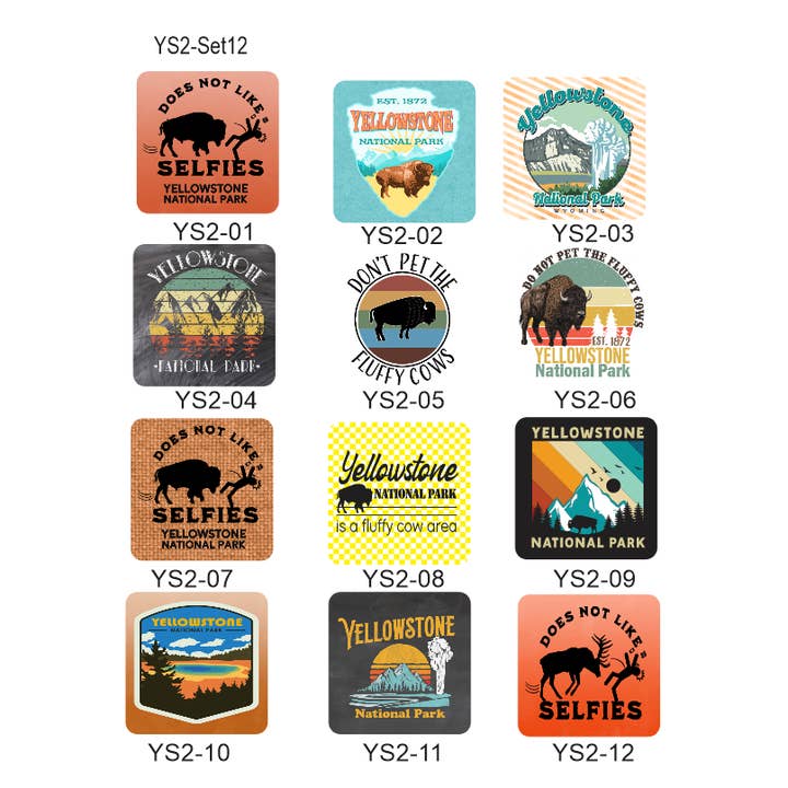 Juego de pizarras magnéticas Yellowstone Park 2 para venta al por mayor de Cut-n-rust LLC