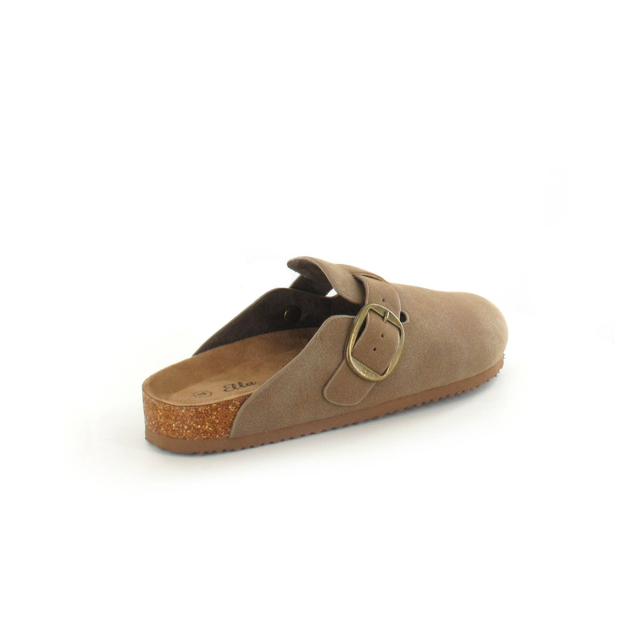 Ella Shoes Ltd – Großhandel Schlappen – Damen – Alice – Komfortable Mules aus Kunstwildleder mit verstellbarer Metallschnalle4