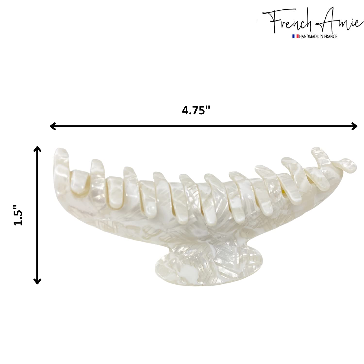 Parcelona - Wholesale Hair Clip - Women's - French Amie Contour Large 4 ¾” Celluloid Handmade Jaw Hair Claw Clip for Women32