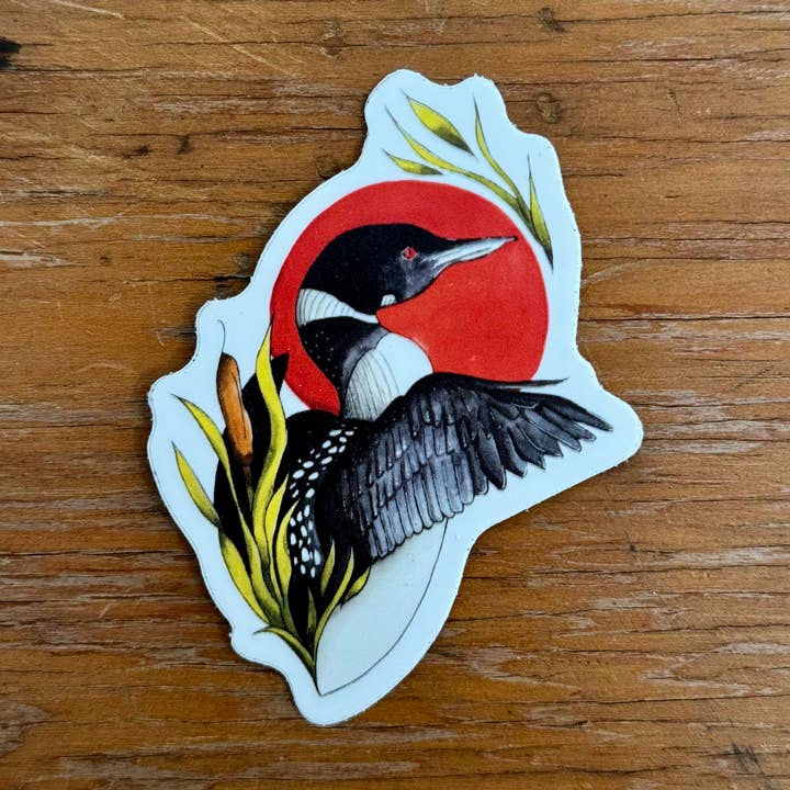 Loon by the Red Moon Sticker for wholesale by Midwest Mindset Clothing Co.