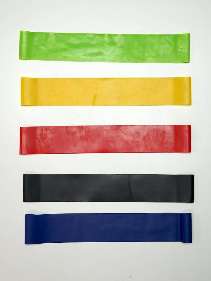 5 Piece Set of Resistance Body Bands With Carry Bag for wholesale by Lenawee Moda