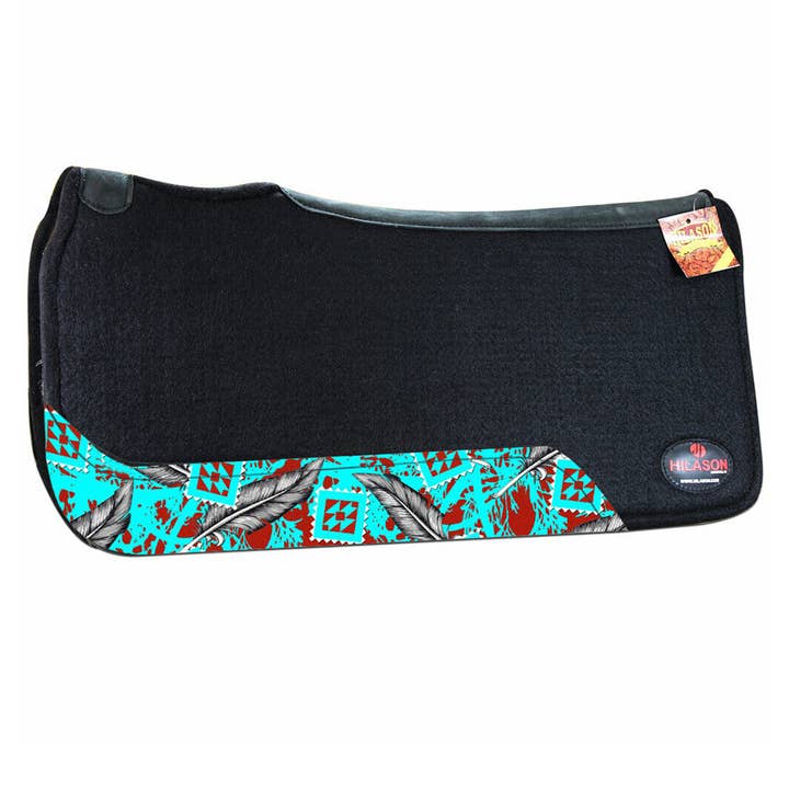HILASON - Wholesale Horseback Riding Gear - HILASON 31 In X 30 In Western Horse 100% Wool Felt Saddle Pad26