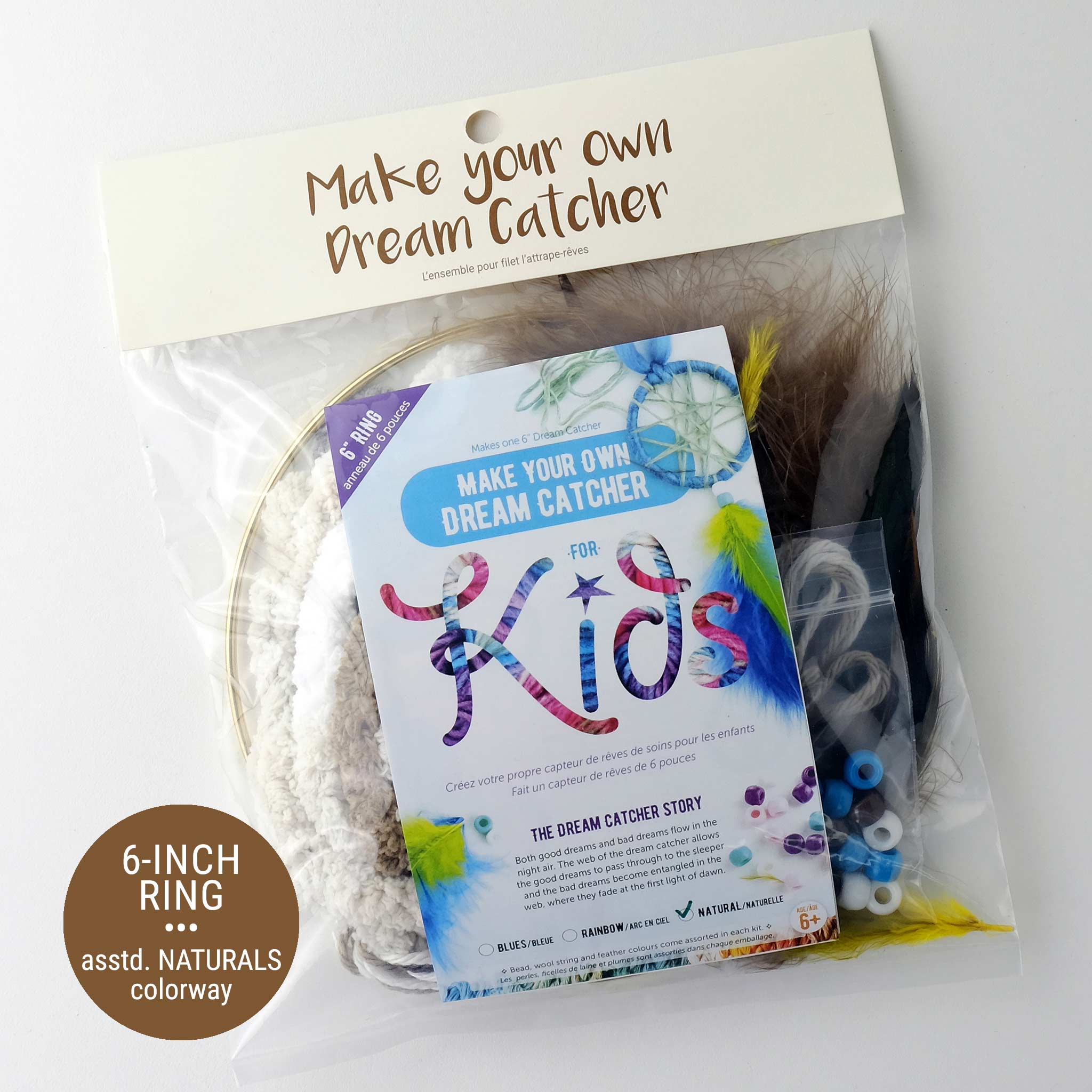 Monague Indigenous Crafts & Gifts – wholesale DIY craft kit – Child – Dream Catcher 6" Kids Kits1