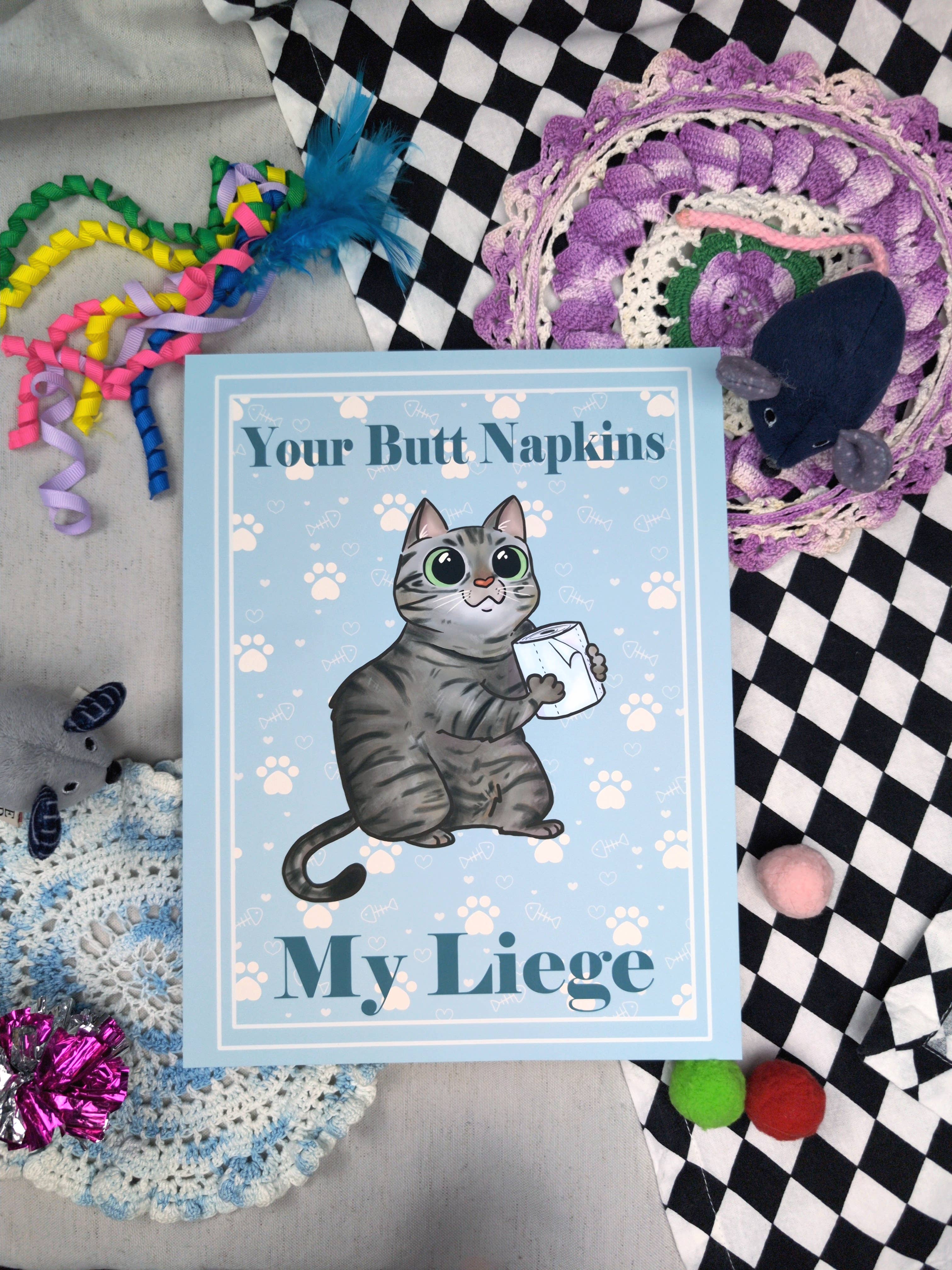 Kat the Goblin - Wholesale Art Print - Butt Napkins Cats - Print4