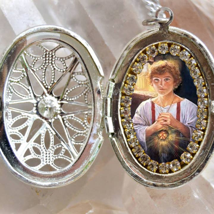 MariaSantissimaShop – Großhandel Individueller Charm/Anhänger – Saint Tarcisius Handgemachtes Medaillon katholischer christlicher religiöser Schmuck Medaille Anhänger, Santo Tarcisio