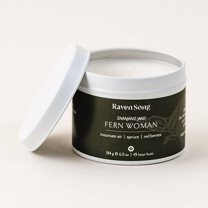 Fern Woman Candle | Juniper Fir + Balsam + Red Berries for wholesale by RavenSong Soap & Candle