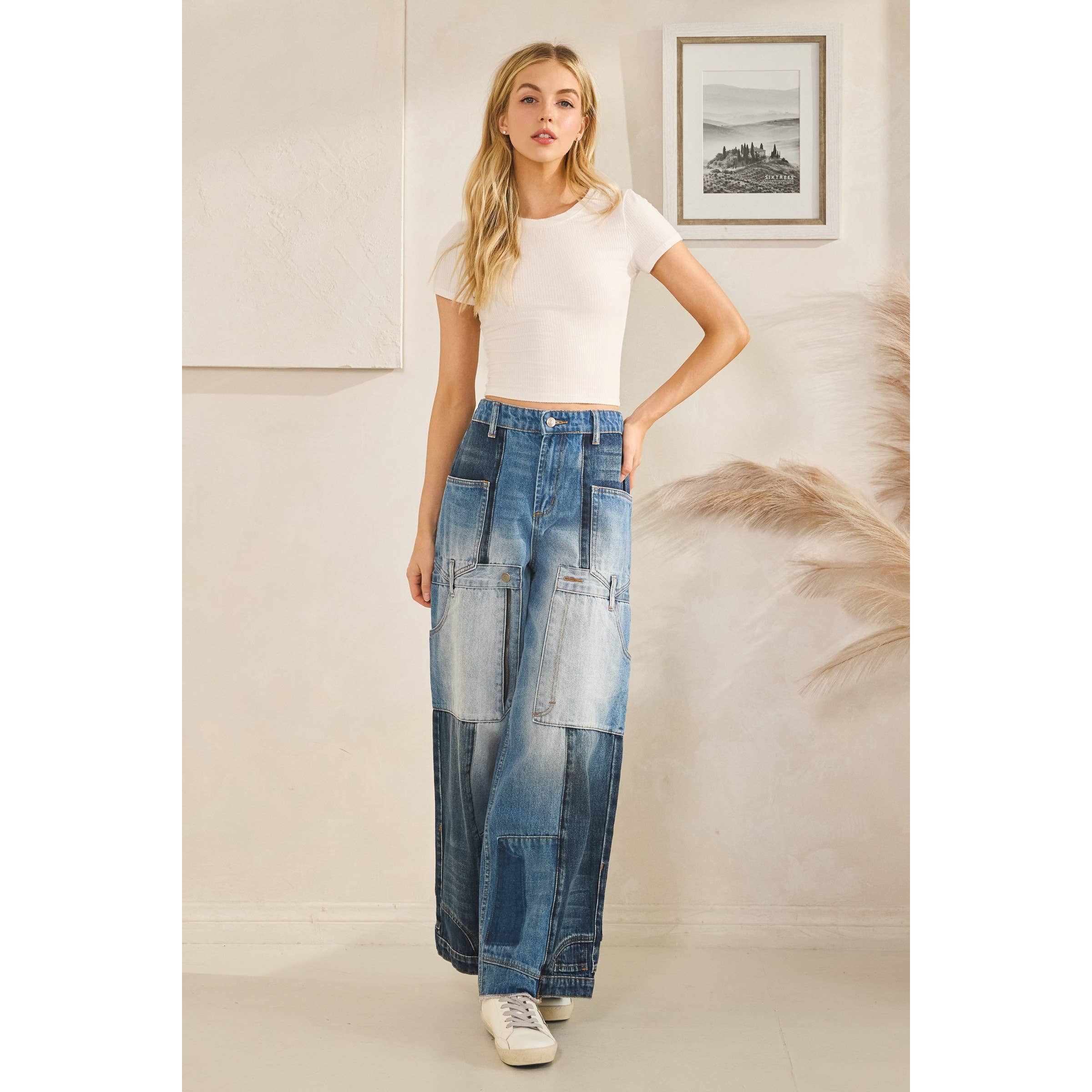 DENIM BLAU UMGEKEHRTER STIL DENIMHOSE für den Großhandel auf Faire3