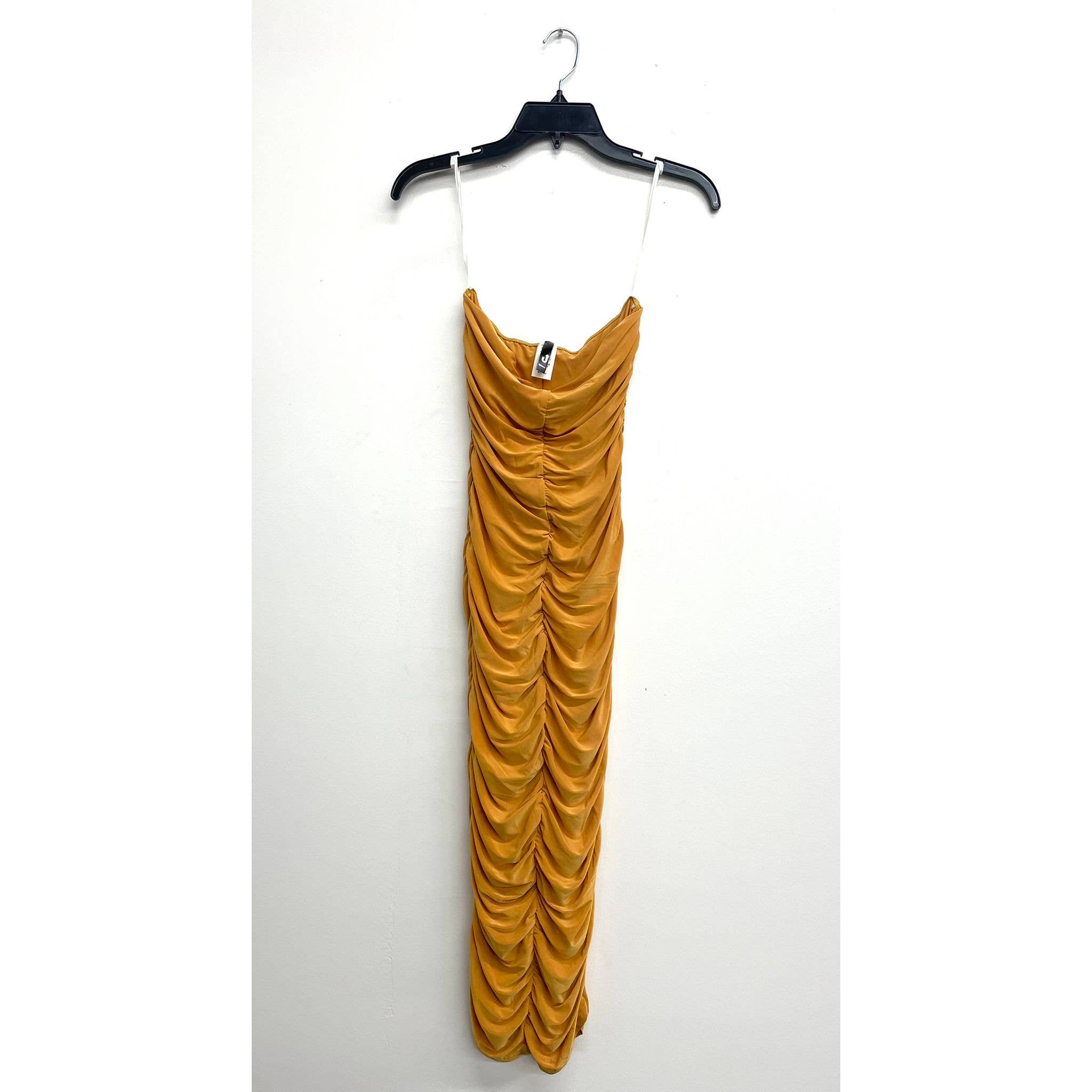 Uptown Apparel - Vendita all'ingrosso Vestito - Donna - Vestito midi a tubino con pieghe e doppio strato7