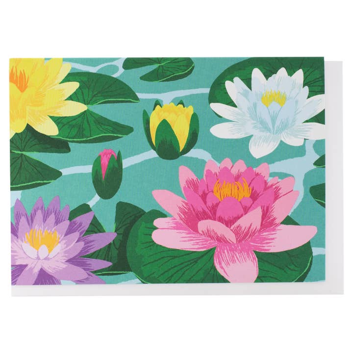 Water Lilies Note Card for wholesale by Smudge Ink