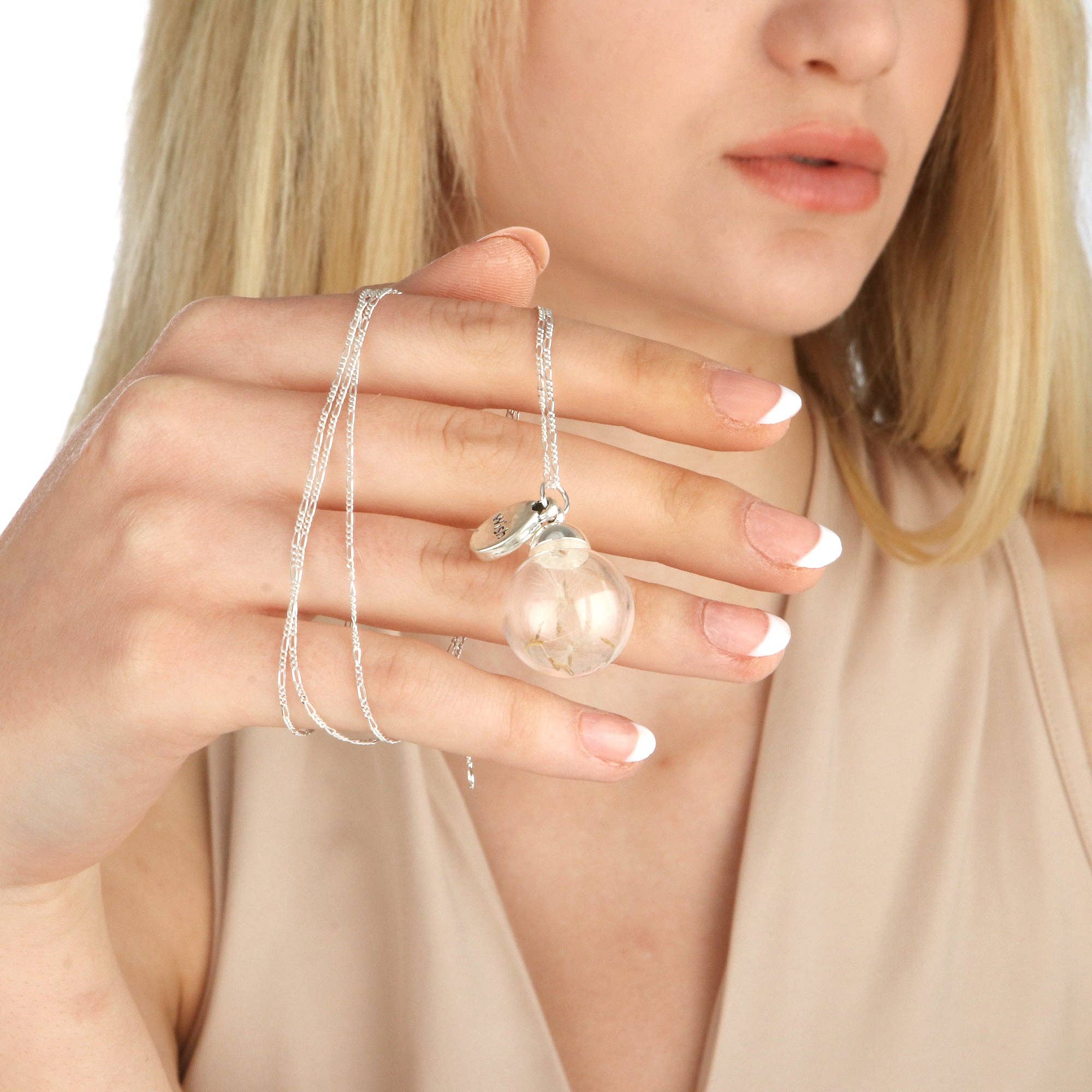 MadamLili - Wholesale Pendant/Charm Necklace - Dandelion Necklace 925 Sterling Silver Wish You Something Terrarium Jewellery — K925-184
